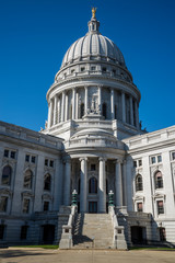 Wisconsin State Capitol, a Beaux-Arts building completed in 2017, Madison, Wisconsin, USA