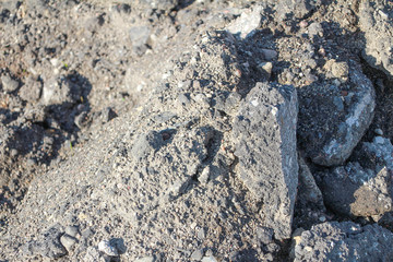 Pieces of asphalt piled into one pile.