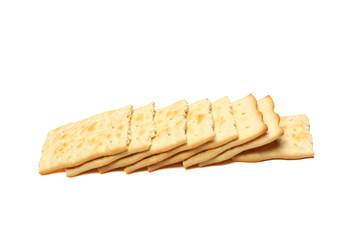heap of bread cracker isolated on white background with copy space for your text