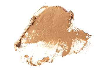 Makeup cream isolated on white background and texture, top view