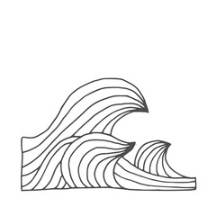 Line art sketch japan Japanese social media instagram waves