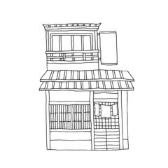 Line art sketch japan Japanese social media instagram  house