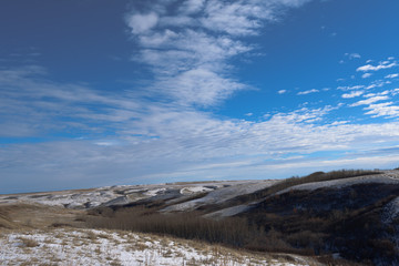 Fototapeta na wymiar winter on the prairies