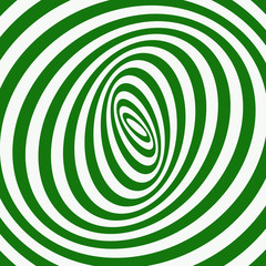 Green and white abstract striped background. Optical art. Vector.
