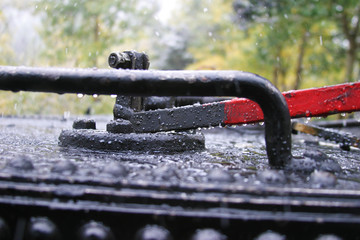 Detail of steam locomotive