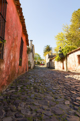 Street of Sighs, in the historic center, a World Heritage Site by Unesco in 1995. The houses are from the 18th century. Uruguayan city of Colonia del Sacramento