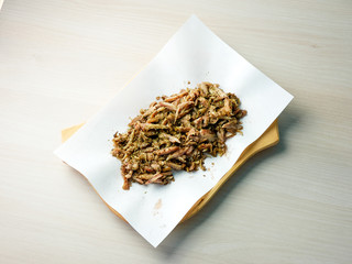 Pork dish on a restaurant table