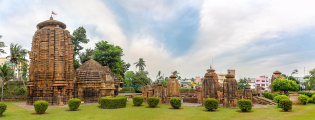 Panoramic view at the Mukteshvara Temple in Bhubaneswar  - Odisha, India