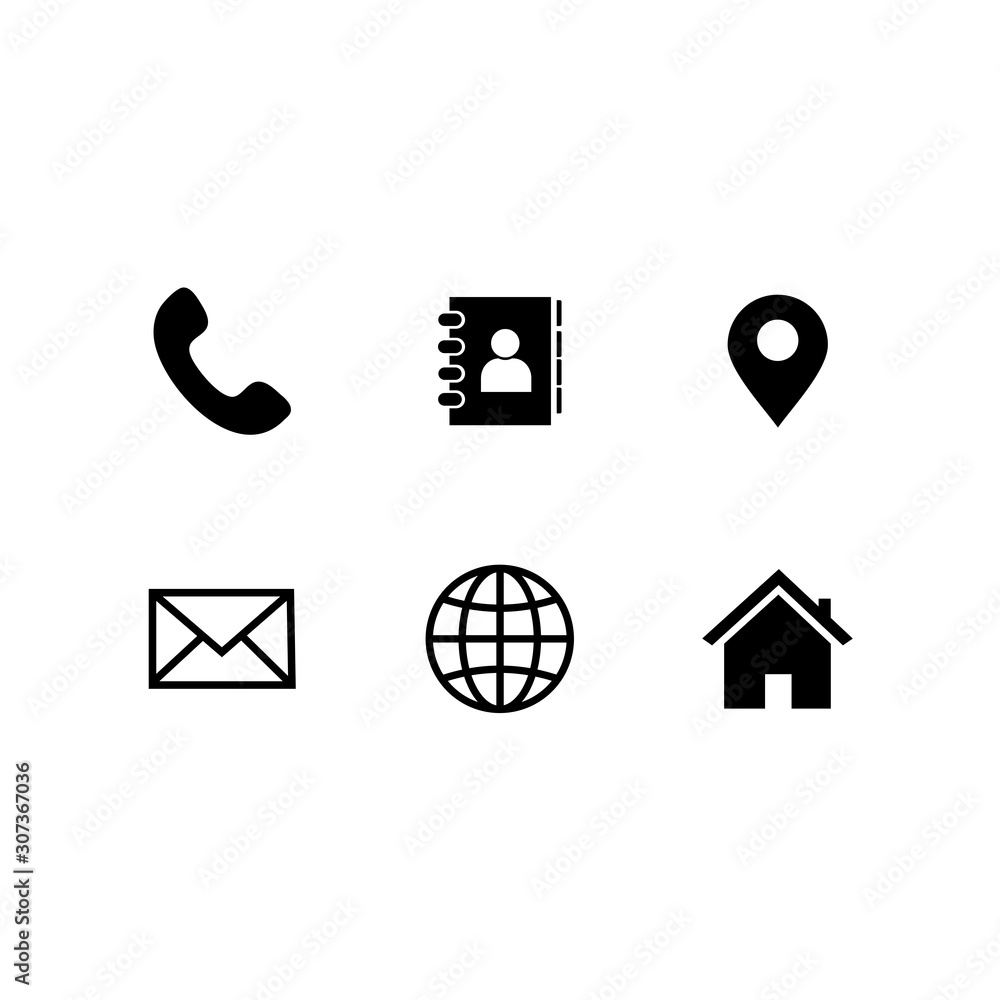 Poster website icon set vector design symbol