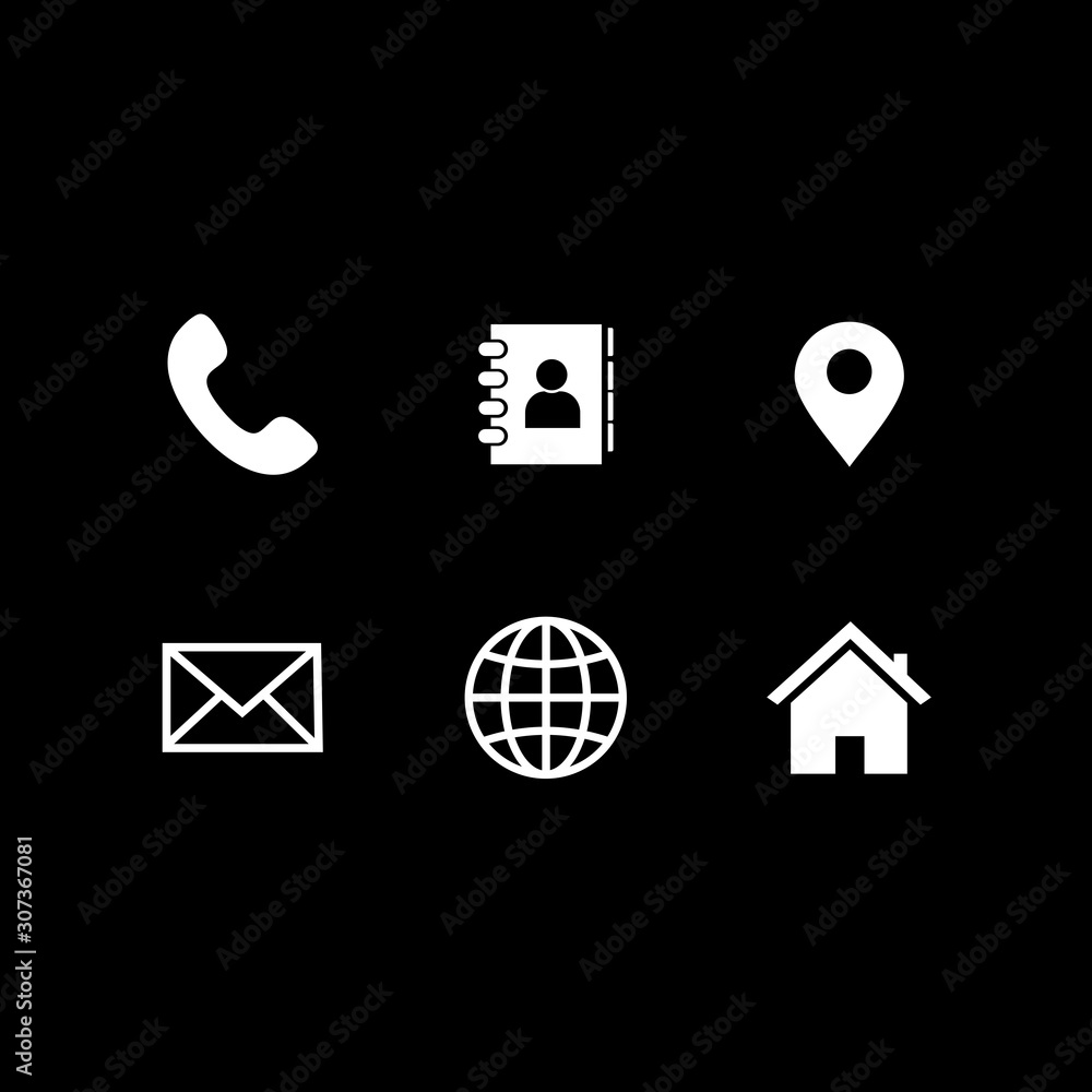 Poster website icon set vector design symbol