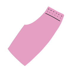 Sewing pattern clip art. Simple hand drawn modern doodle drawing, isolated vector illustration in trendy sketch style. Atelier or handicraft sewing hobby symbol, craft accessorie for dressmaking.