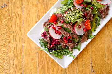Pork dish on a restaurant table