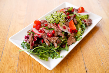 Pork dish on a restaurant table