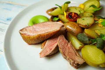 Pork dish on a restaurant table