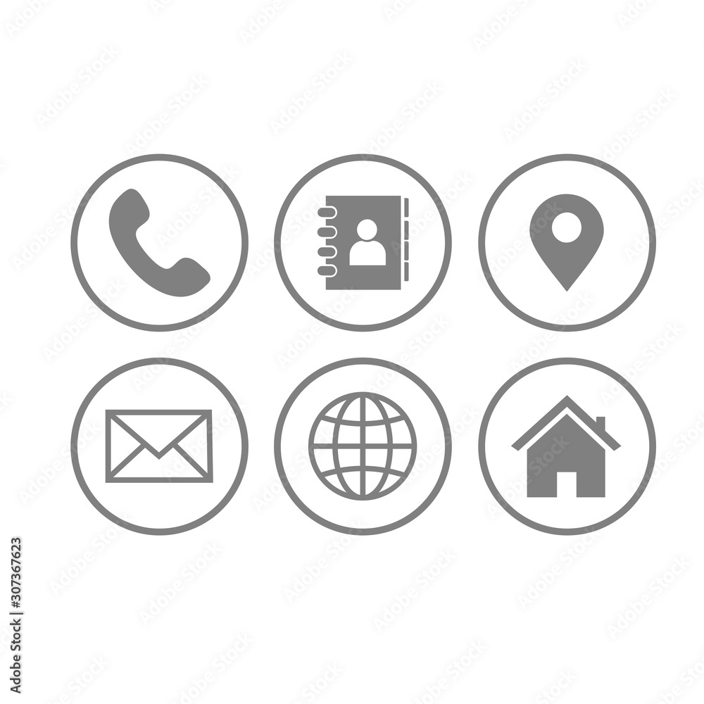 Poster website icon set vector design symbol