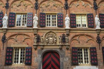Fassade der alten Lateinschule in Nijmegen/Niederlande