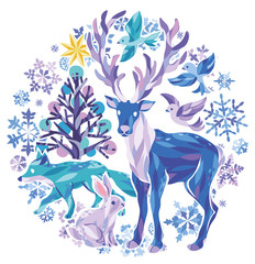 トナカイ　クリスマス