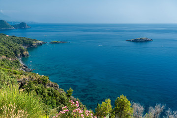 The coast of Maratea, Southern Italy, at summer