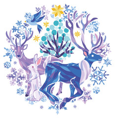 トナカイ　クリスマス