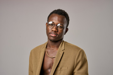Obraz premium portrait of young man in glasses
