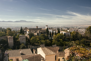 Obraz premium view from the mountain to Granada