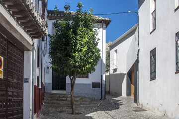 beautiful and narrow streets of Granada