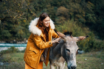 Fototapeta premium girl with horse