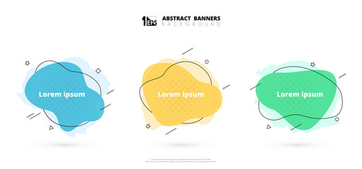 Abstract modern flyer elements of geometric decoration background. illustration vector eps10