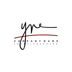 YR initials signature logo. Handwritten vector logo template connected to a circle. Hand drawn Calligraphy lettering Vector illustration.