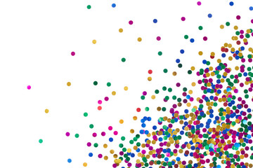 A pile of confetti isolated on white background.