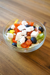 Salad on a restaurant table