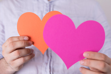 Romantic Love holding in hand.