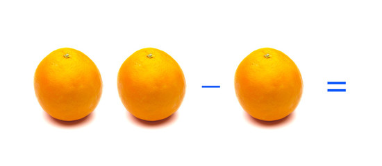 Sumas y operaciones matemáticas sencillas con naranjas