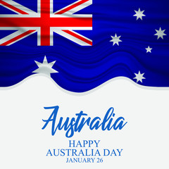 Obraz na płótnie Canvas Vector illustration of Australia day Celebration on January 26th.