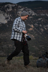 Photographer in the mountains 