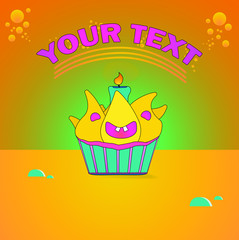 happy birthday card with cake