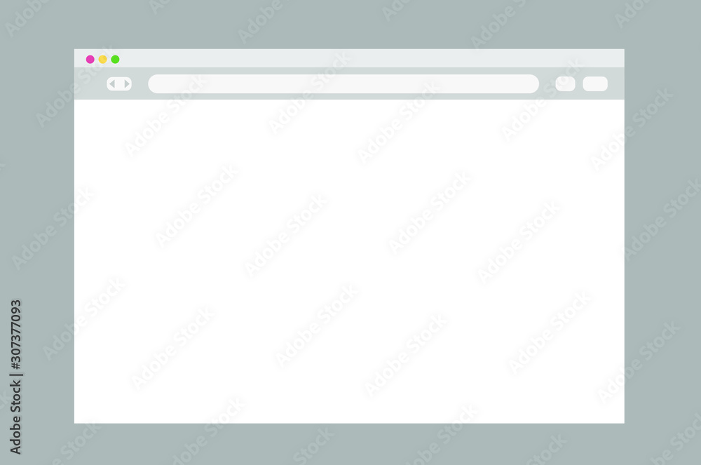 Poster browser window flat vector icon window internet browser. simple, flat style. graphic vector illustra
