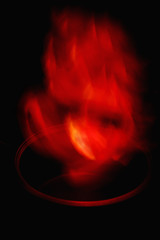 abstract mystical fire on dark background