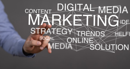 marketing digital concept in hand