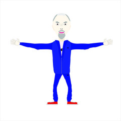 man with arrow in layers  for rigging