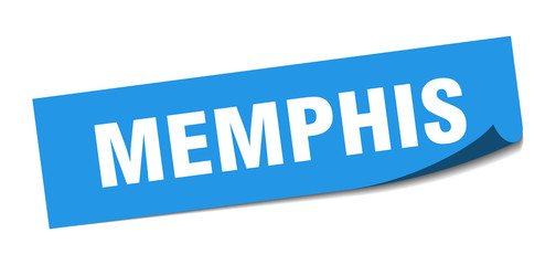 Memphis sticker. Memphis blue square peeler sign