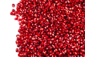 Christmas decoration, red ball isolated on white background.