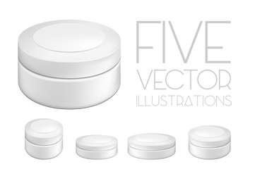 Blank cosmetic package containers