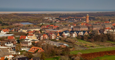 Ausblick auf BorkumPanorama,  Insel Reise Nordsee Wattenmeer
