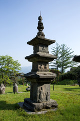 Fototapeta premium Silsangsa Temple in Namwon-si, South Korea. Various Buddhist cultural assets.