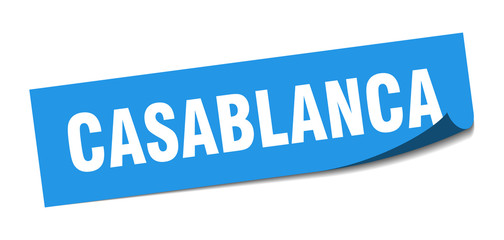 Casablanca sticker. Casablanca blue square peeler sign