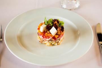 vegetable salad with feta cheese