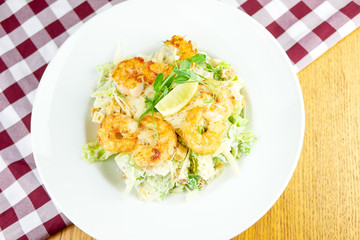 Seafood on a restaurant table