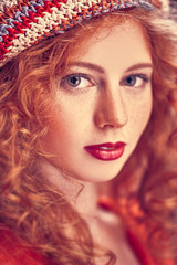 pretty girl with curles