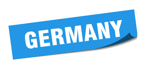 Germany sticker. Germany blue square peeler sign